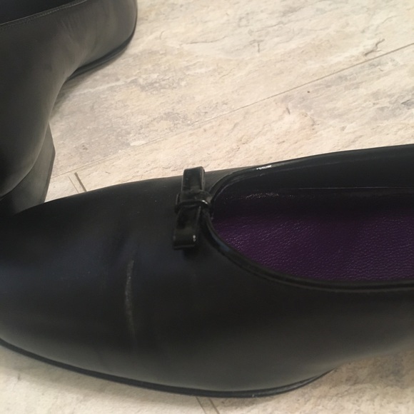 Ralph Lauren Purple Label Black Flats - Picture 8 of 16